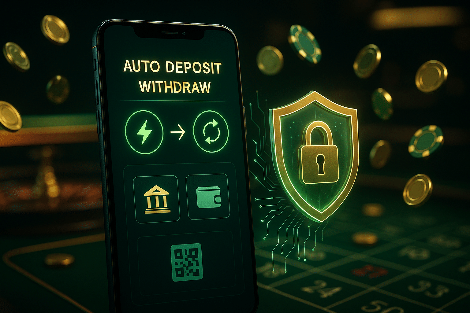 ภาพประกอบจุดเด่นระบบฝาก–ถอนออโต้คาสิโนด้วย สมัคร yak999